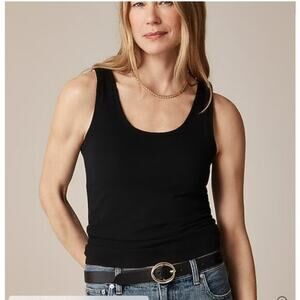 NWT J. Crew Vintage Jersey Scoopneck Tank Black M